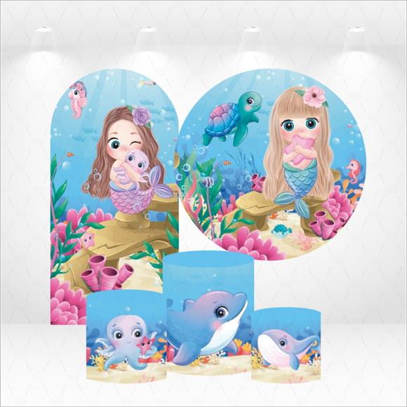 Conjunto de Capas Painel e Cilindros Sereias