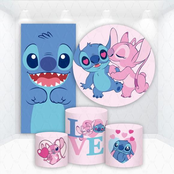 Conjunto de Capas Painel e Cilindros Stitch e Angel