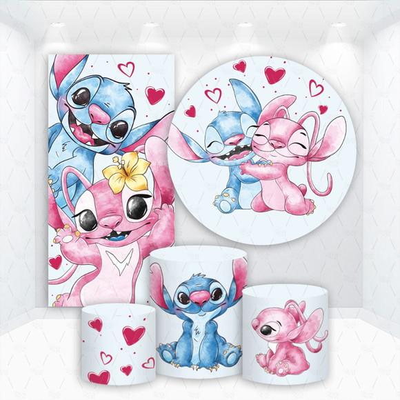 Conjunto de Capas Painel e Cilindros Stitch e Angel