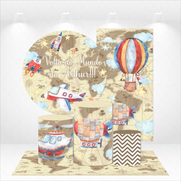 Conjunto de Capas Painel e Cilindros Volta ao Mundo