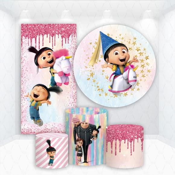 Conjunto de Painéis e Cilindros Agnes Meu Malvado Favorito