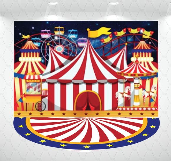 CONJUNTO DE PAINEL E TAPETE CIRCO