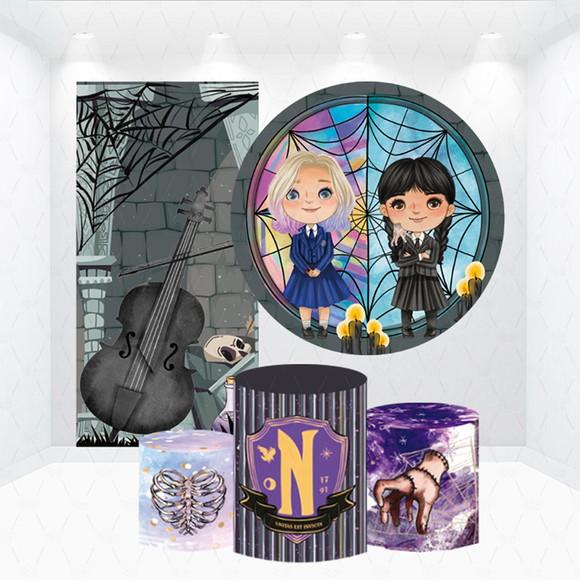 Conjunto de Capas Painel e Cilindros Wandinha Adams