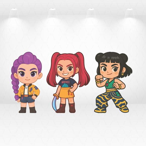 Display / Totem Guerreiras do K-pop 80cm