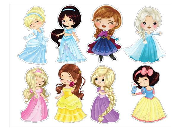 Kit 10 Totens de Princesas 30cm