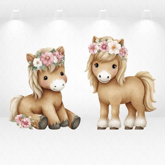 Kit Display / Totem Cavalo Fazendinha 90cm e 80cm