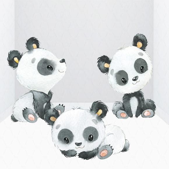 Kit Display / Totem de Chão Pandas 1,3m