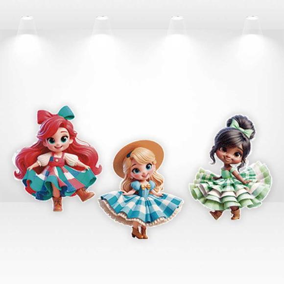 Kit Display / Totem Princesas Festa Junina 80cm