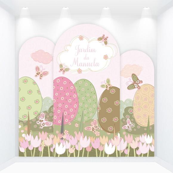 Kit Painéis Romanos Vestfácil Jardim Encantado com Nome