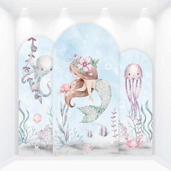 Kit Painéis Romanos Vestfácil Fundo do Mar Sereia
