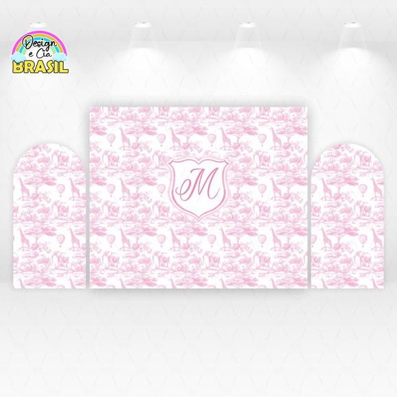 Kit Painéis Safari Chinoiserie Rosa