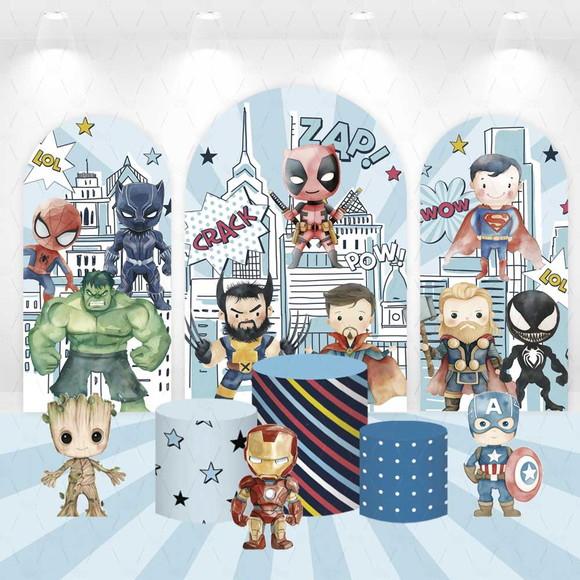 Kit Painéis Vestfácil, Cilindros e Displays Super Heróis