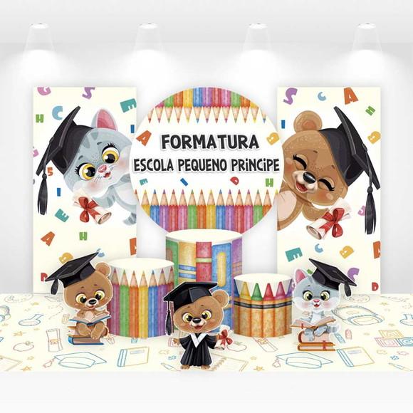 Kit Painéis, Cilindros e Displays Formatura com Nome