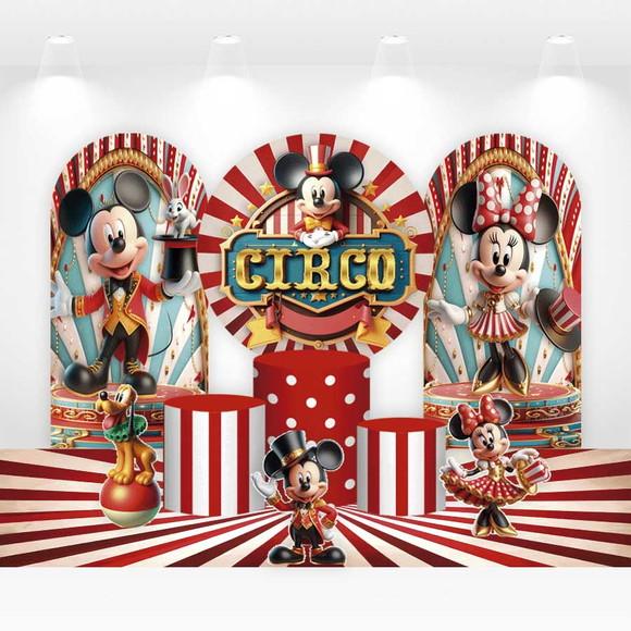 Kit Painéis, Cilindros e Displays Mickey Circo