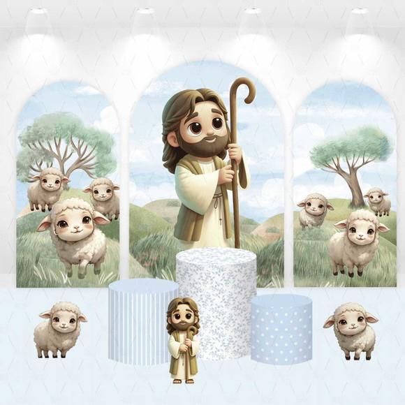 Kit Painéis, Cilindros e Displays Jesus É o Meu Pastor