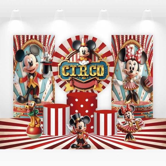 Kit Painéis, Cilindros e Displays Mickey Circo