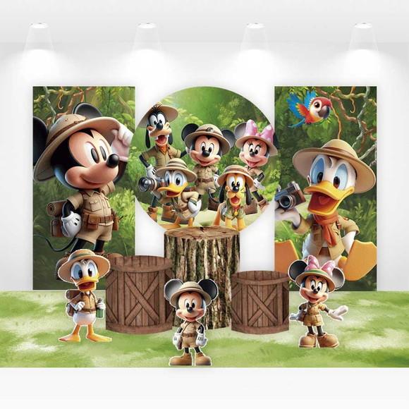 Kit Painéis, Cilindros e Displays Mickey Safari