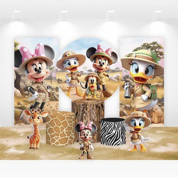 Kit Painéis, Cilindros e Displays Minnie Safari