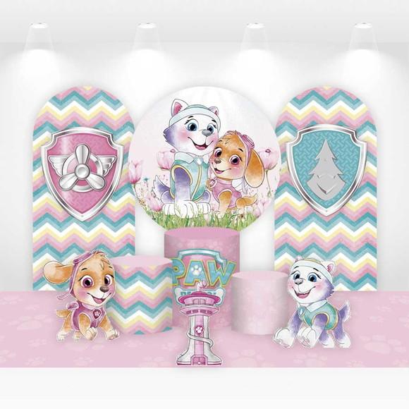 Kit Painéis, Cilindros e Displays para Festa Patrulha Canina