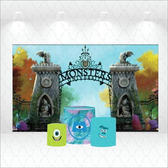 Kit Painel Retangular + capas de cilindros Monstros S A