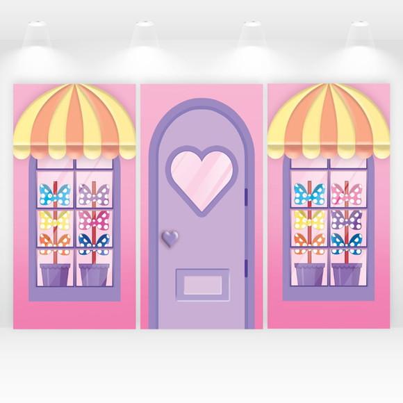 Kit Trio de Painéis Vestfácil Loja de Laços da Minnie