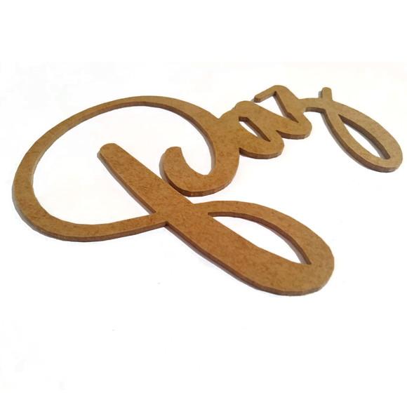 Letreiro 20x16cm de mdf - Paz