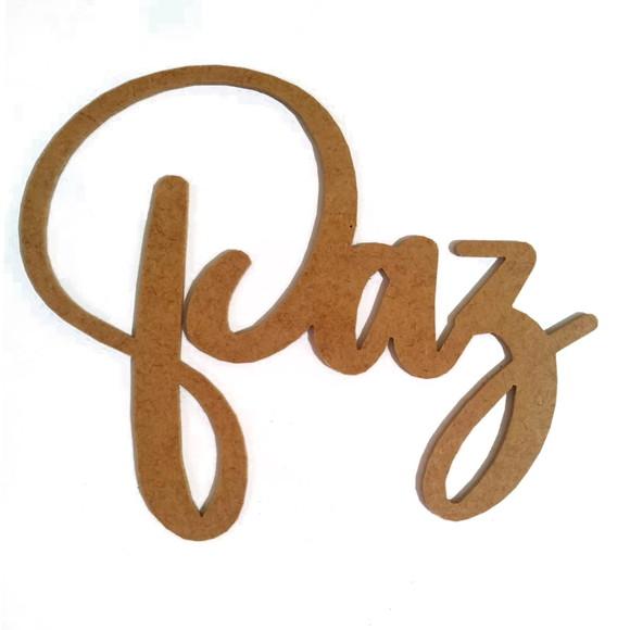 Letreiro 20x16cm de mdf - Paz