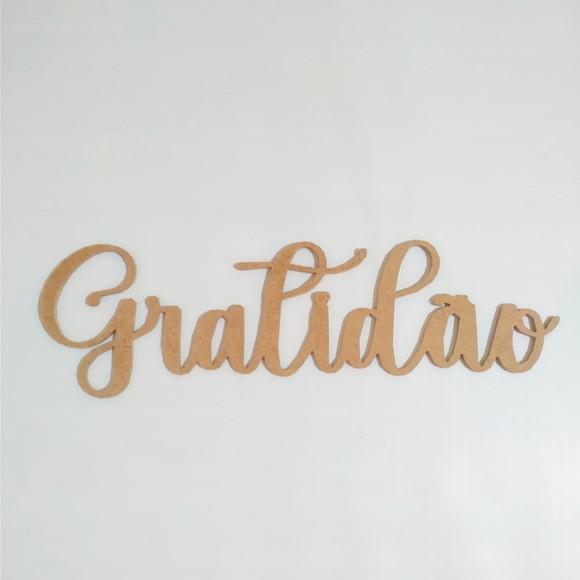 Letreiro 30x9cm de mdf - Gratidão