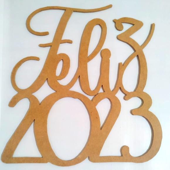 Letreiro 24x29cm de mdf - Feliz 2023
