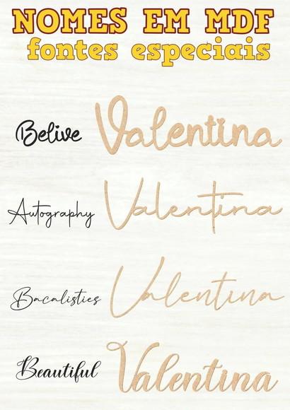 Nome 80cm mdf 6mm Crú Personalizado