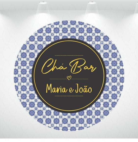 PAINEL CHÁ BAR REDONDO 1,3 a 1,5m EM TECIDO