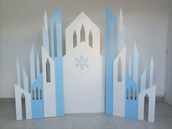 Painel em mdf 3d Castelo Frozen