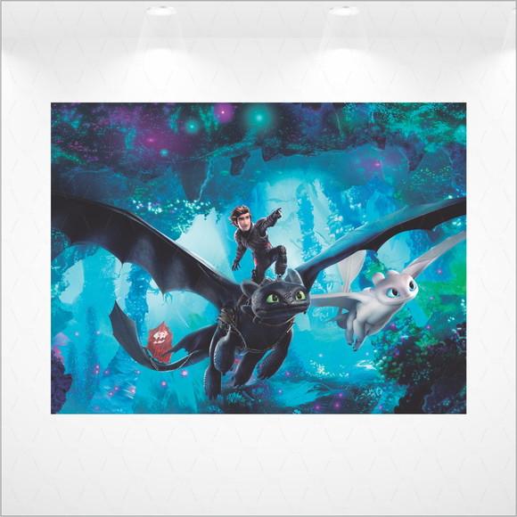 Painel Como Treinar Seu Dragão 2x1,5m
