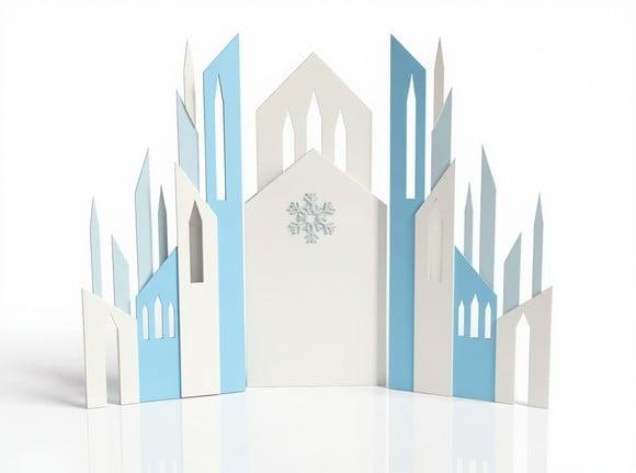 Painel em mdf 3d Castelo Frozen