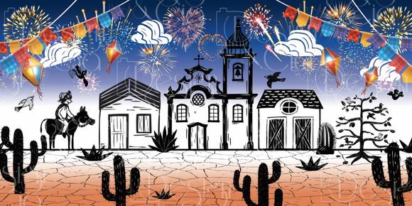 Painel Festa Junina 6m X3m