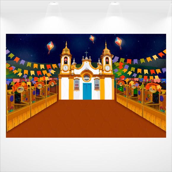 Painel Fotografico Festa Junina 6x3m