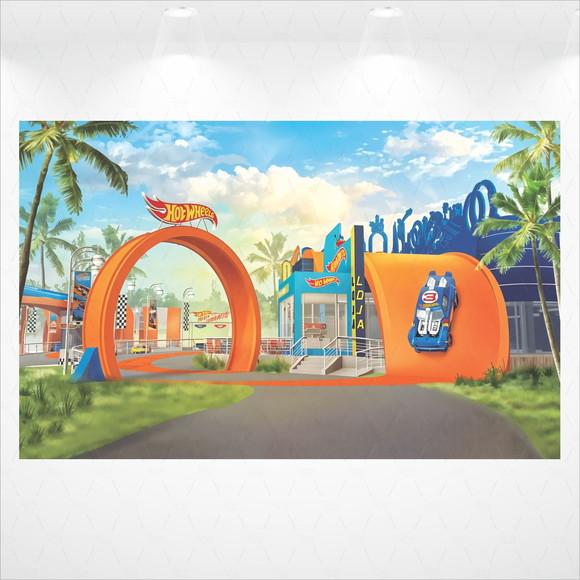 Painel Hot Wheels 4x2,5m