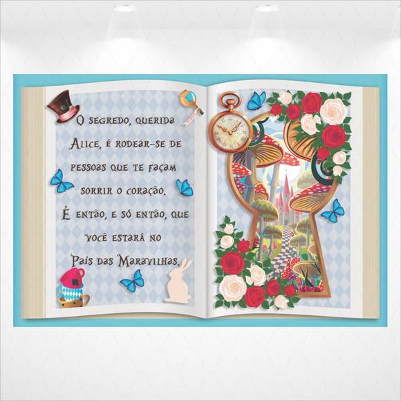 Painel Livro Alice 3x2m
