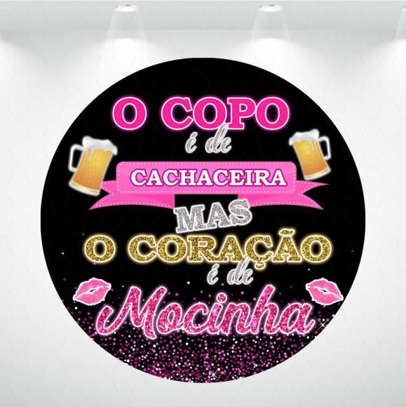 PAINEL MOCINHA CACHACEIRA REDONDO 1,3 a 1,5m EM TECIDO