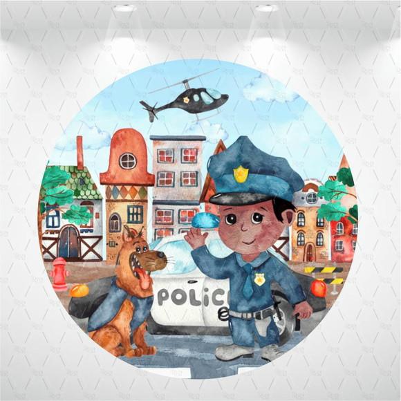 Painel Policial Redondo 1,3 a 1,5m em Tecido