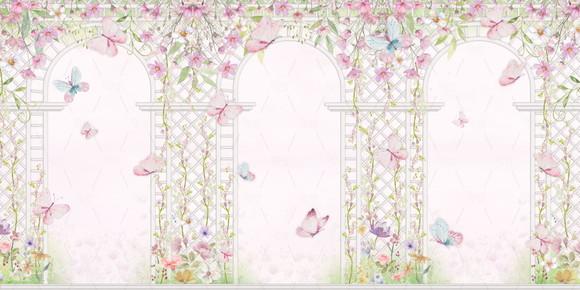 Painel Portal de Floral 6x3m
