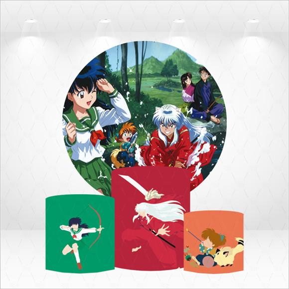 Painel Redondo + Capas de Cilindros Inuyasha
