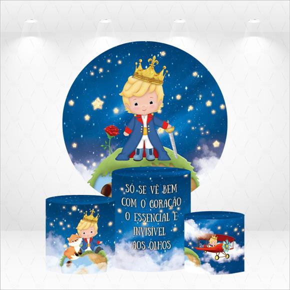Painel Redondo + Capas de Cilindros Pequeno Principe