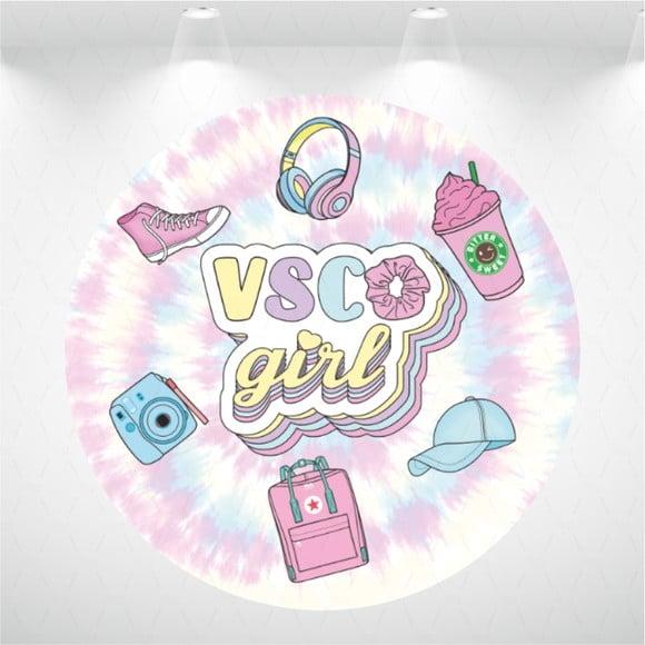 PAINEL REDONDO + CAPAS DE CILINDROS TIEDYE VSCO GIRL