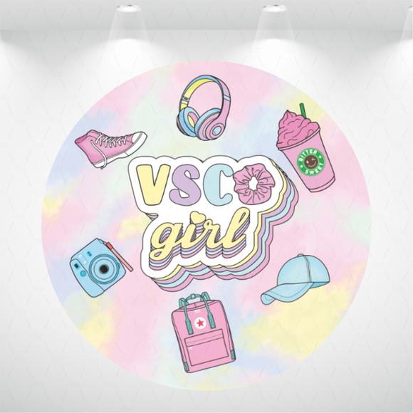 PAINEL REDONDO + CAPAS DE CILINDROS TIEDYE VSCO GIRL