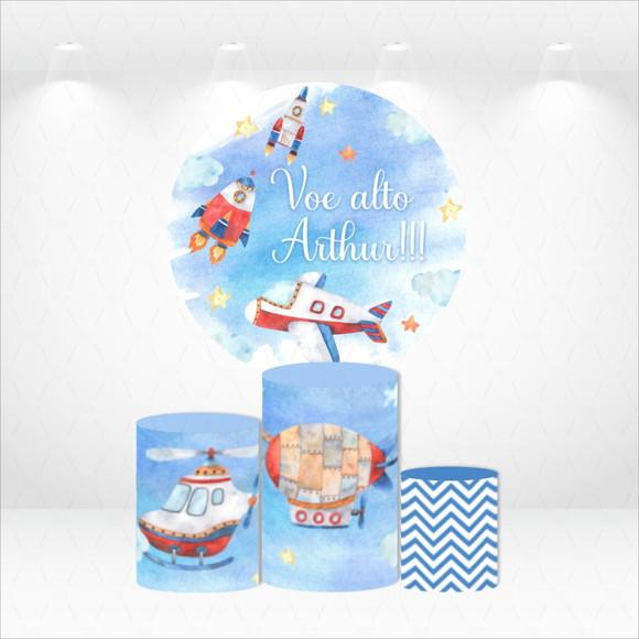 PAINEL REDONDO + KIT CAPAS CILINDROS VOE ALTO PERSONALIZADO