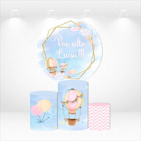 PAINEL REDONDO + KIT CAPAS CILINDROS VOE ALTO PERSONALIZADO