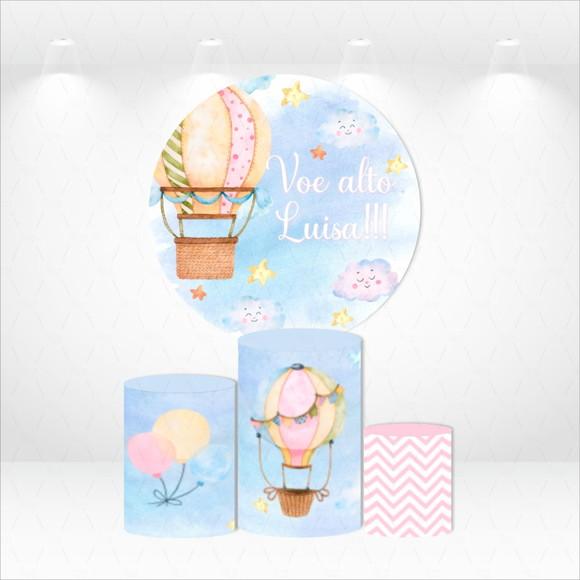 PAINEL REDONDO + KIT CAPAS CILINDROS VOE ALTO PERSONALIZADO