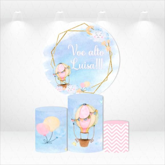PAINEL REDONDO + KIT CAPAS CILINDROS VOE ALTO PERSONALIZADO
