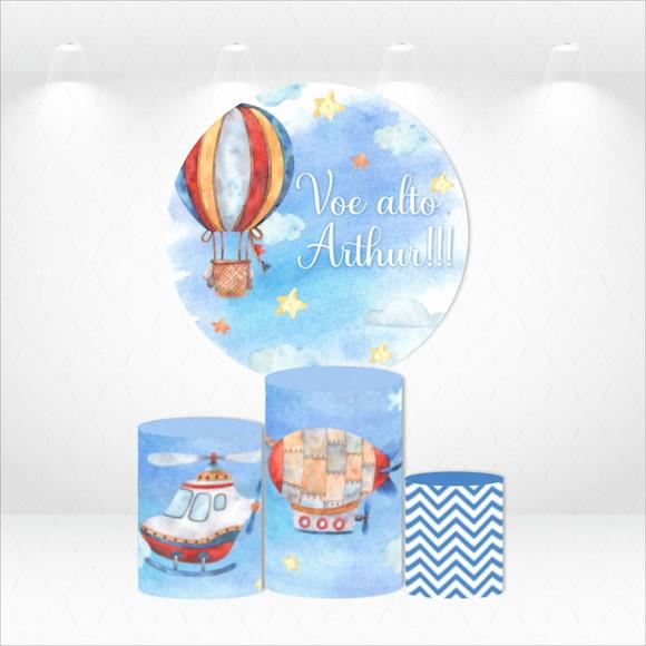 PAINEL REDONDO + KIT CAPAS CILINDROS VOE ALTO PERSONALIZADO